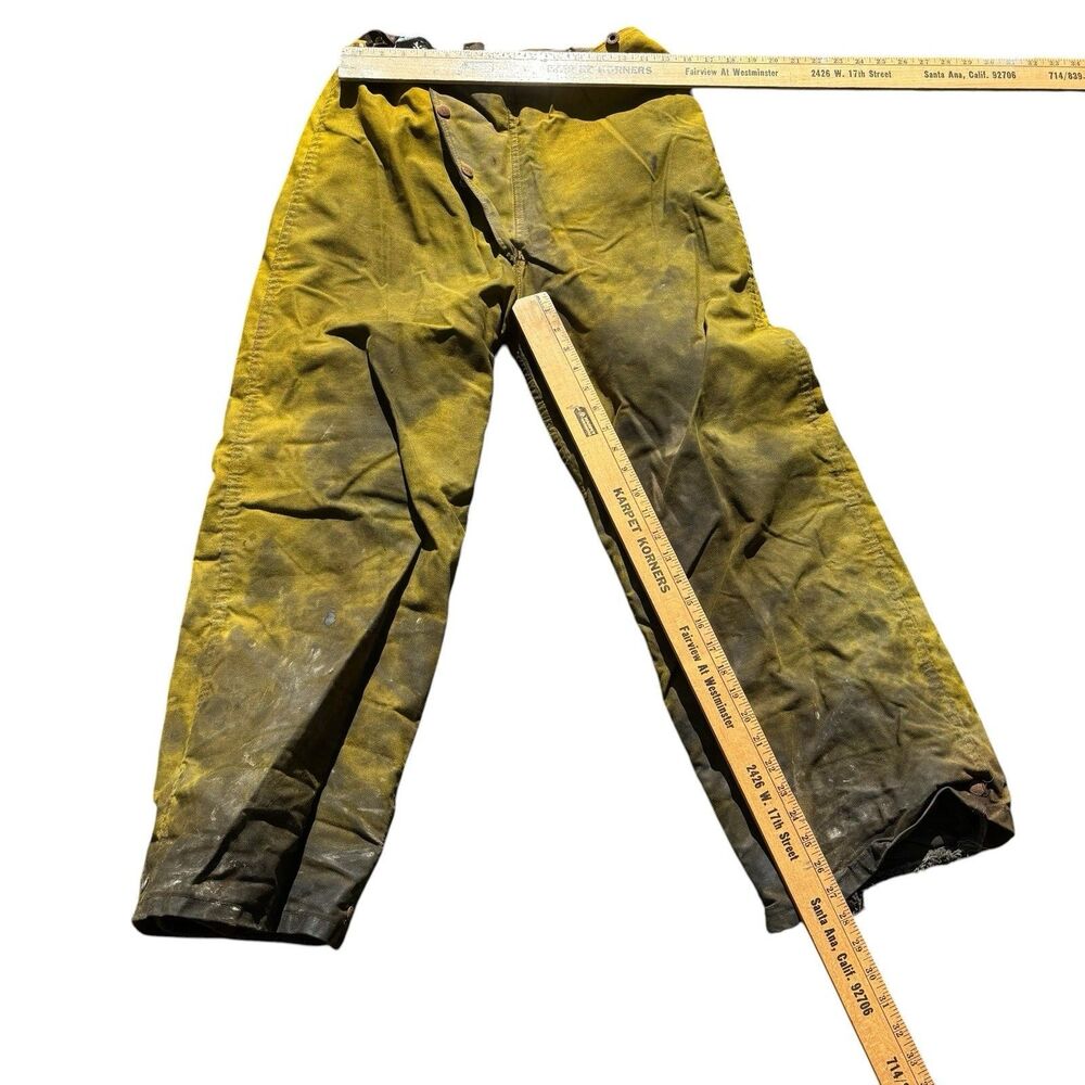 Thrashed Vintage Firefighter Turnout Pants Body Guard Survivair Men’s Size 30x27 - Picture 5 of 10